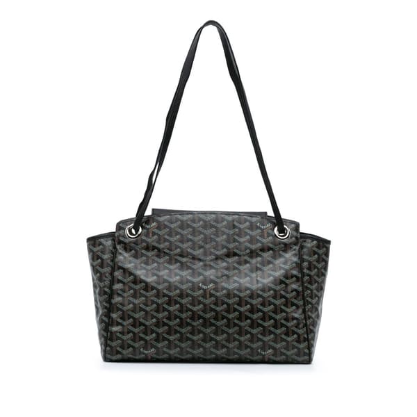 Pre-owned Goyard Goyardine Rouette PM Black