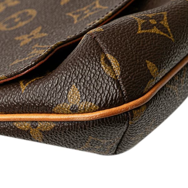 Pre-owned Louis Vuitton Monogram Musette Tango Short Strap Brown