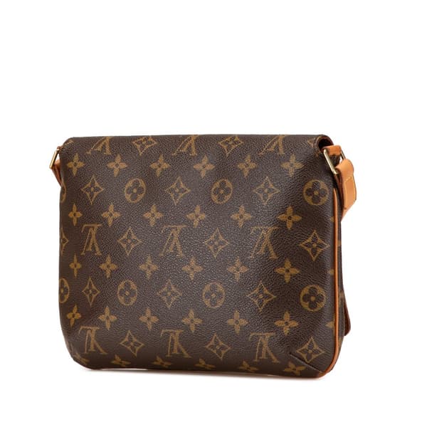 Pre-owned Louis Vuitton Monogram Musette Tango Short Strap Brown
