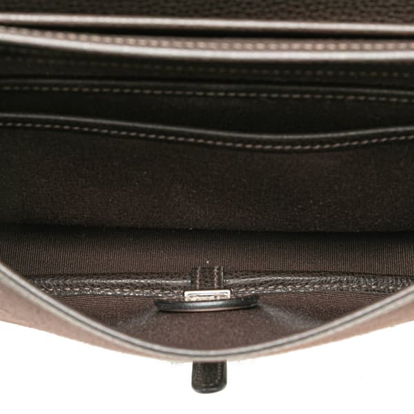 Pre-owned Hermès Vache Liege and Toile Sac Colorado PM Brown