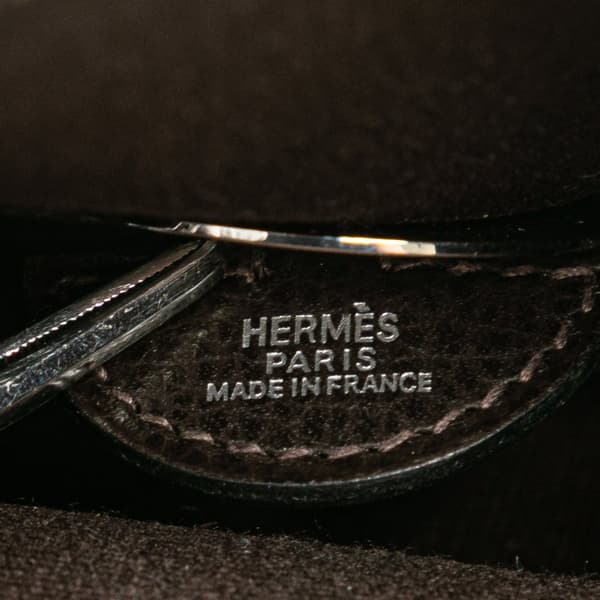 Pre-owned Hermès Vache Liege and Toile Sac Colorado PM Brown
