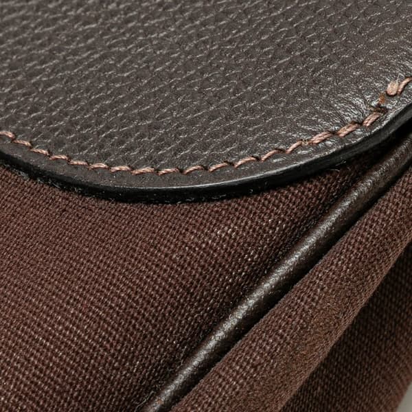 Pre-owned Hermès Vache Liege and Toile Sac Colorado PM Brown