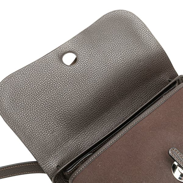 Pre-owned Hermès Vache Liege and Toile Sac Colorado PM Brown
