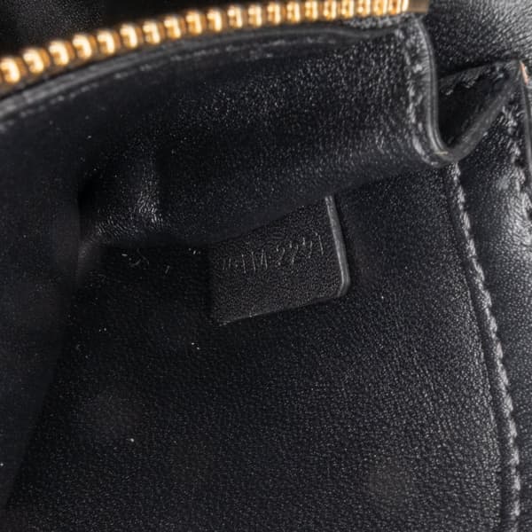 Pre-owned Celine Triomphe Calfskin Cuir Chain Shoulder Bag Black