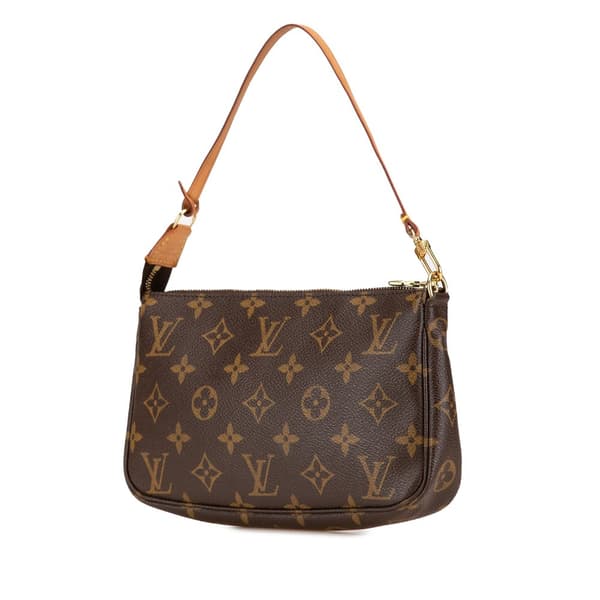Pre-owned Louis Vuitton Monogram Pochette Accessoires Brown