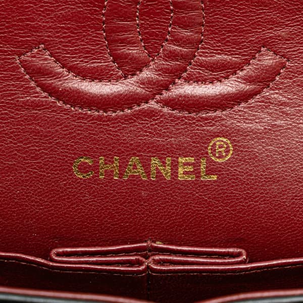 Pre-owned Chanel Small Classic Lambskin Double Flap Black