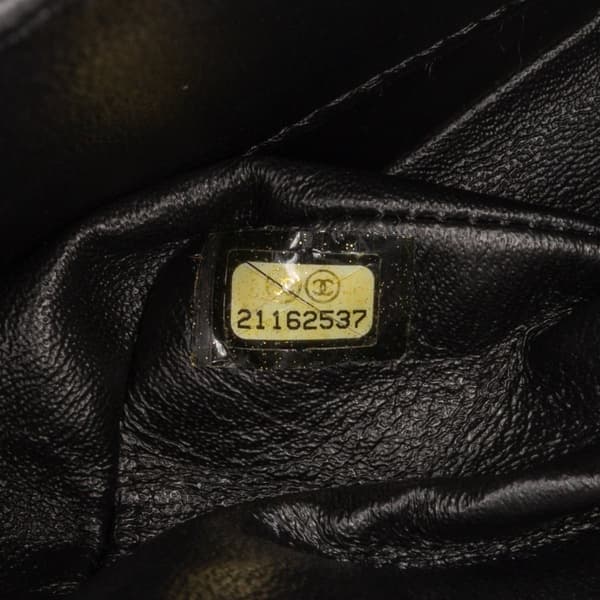 Pre-owned Chanel Medium Classic Chevron Patent Double Flap Black