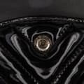 Miniatyrbild 7 av 10: Pre-owned Chanel Medium Classic Chevron Patent Double Flap Black