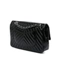 Miniatyrbild 2 av 10: Pre-owned Chanel Medium Classic Chevron Patent Double Flap Black
