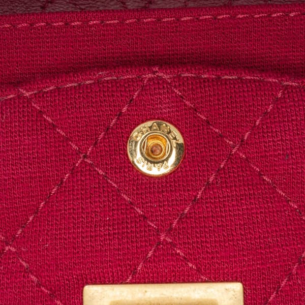Pre-owned Chanel 2.55 Reissue Mini Quilted Jersey Double Flap Red
