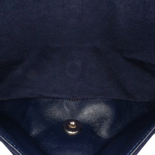 Pre-owned Chanel Medium Classic Jersey Double Flap Blue
