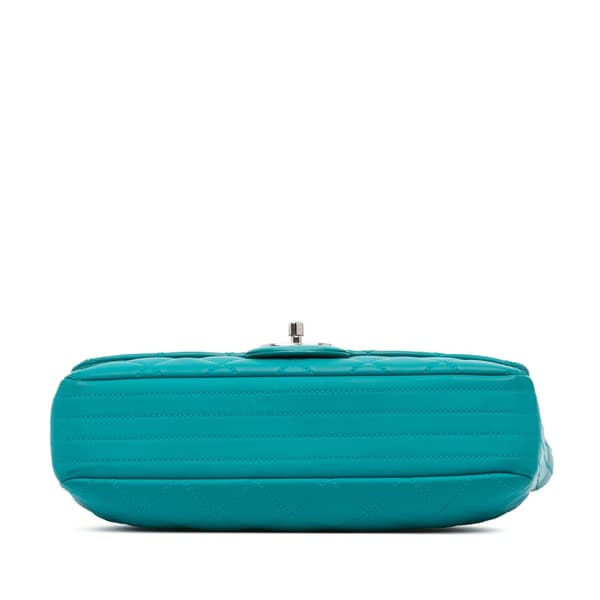 Pre-owned Chanel Paris-Seoul Medium Lambskin Coco Rain Flap Green