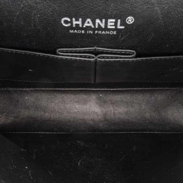 Pre-owned Chanel Medium Classic Patent Double Flap Black