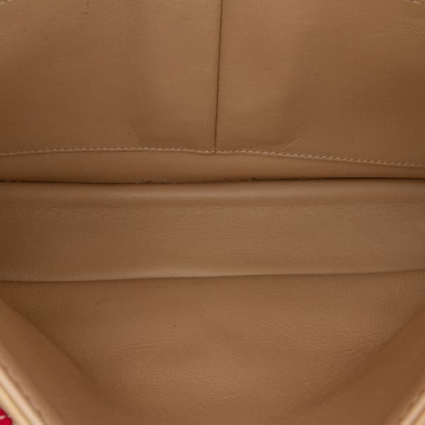 Pre-owned Chanel Medium Classic Jersey Coco Sailor Double Flap Red