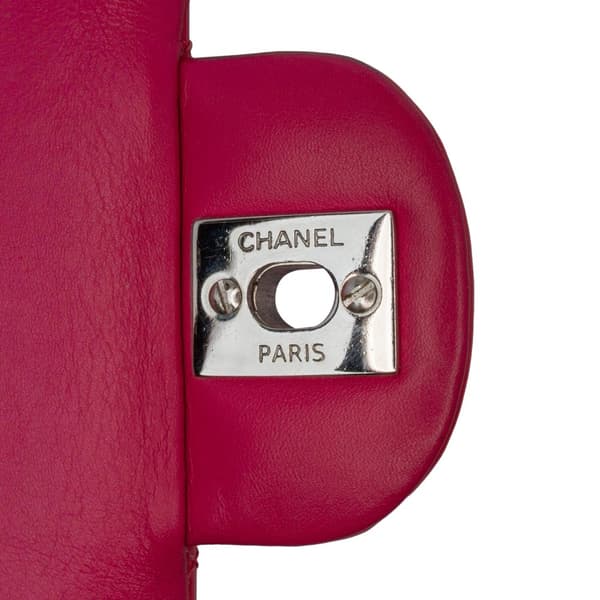 Pre-owned Chanel Medium Classic Patent Double Flap Pink
