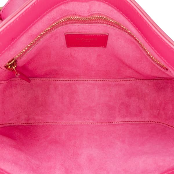 Pre-owned Saint Laurent Leather Le 5 a 7 Shoulder Bag Pink