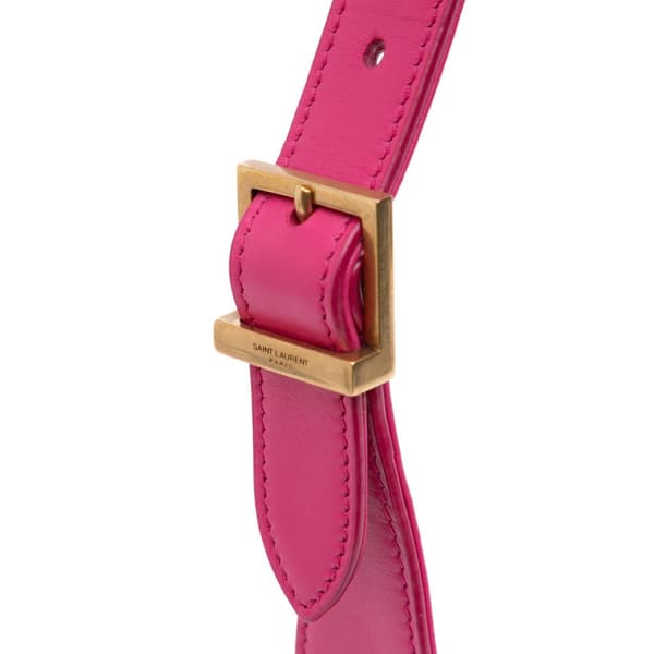 Pre-owned Saint Laurent Leather Le 5 a 7 Shoulder Bag Pink