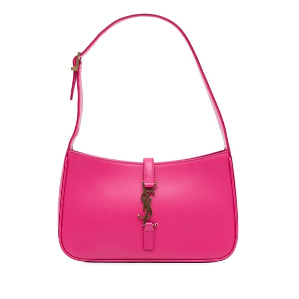 Pre-owned Saint Laurent Leather Le 5 a 7 Shoulder Bag Pink