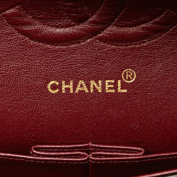 Pre-owned Chanel Medium Classic Lambskin Double Flap Black