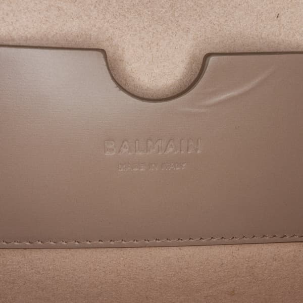 Pre-owned Balmain Embossed Leather Ely Shoulder Bag Brown