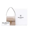 Miniatyrbild 10 av 10: Pre-owned Balmain Embossed Leather Ely Shoulder Bag Brown