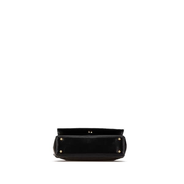 Pre-owned Chanel CC Choco Bar Lambskin Shoulder Bag Black