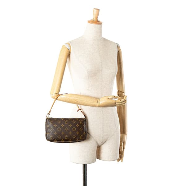 Pre-owned Louis Vuitton Monogram Pochette Accessoires Brown