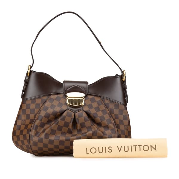 Pre-owned Louis Vuitton Damier Ebene Sistina MM Brown