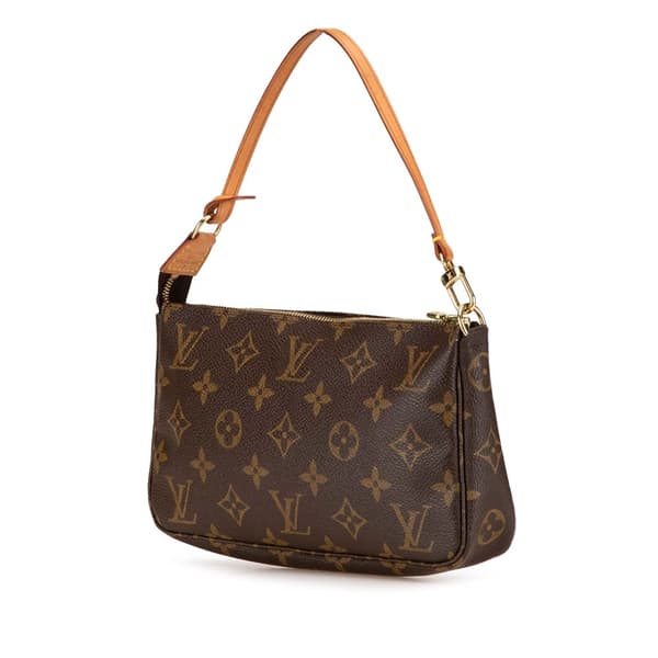 Pre-owned Louis Vuitton Monogram Pochette Accessoires Brown