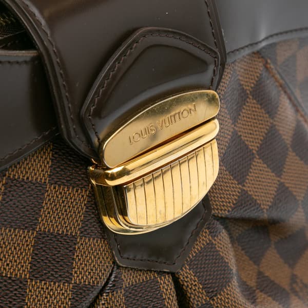 Pre-owned Louis Vuitton Damier Ebene Sistina MM Brown