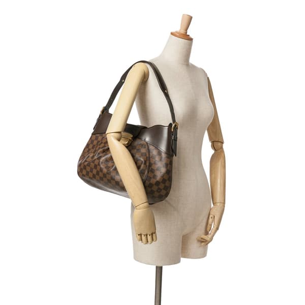 Pre-owned Louis Vuitton Damier Ebene Sistina MM Brown