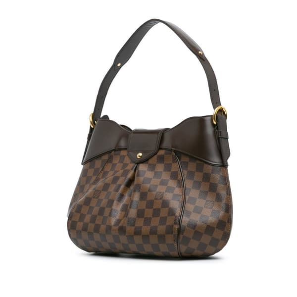 Pre-owned Louis Vuitton Damier Ebene Sistina MM Brown