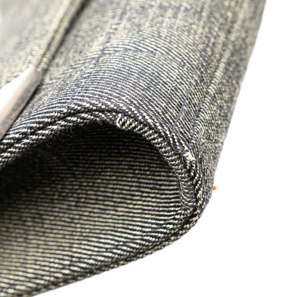 Pre-owned Chanel CC Choco Bar Denim Chain Flap Gray