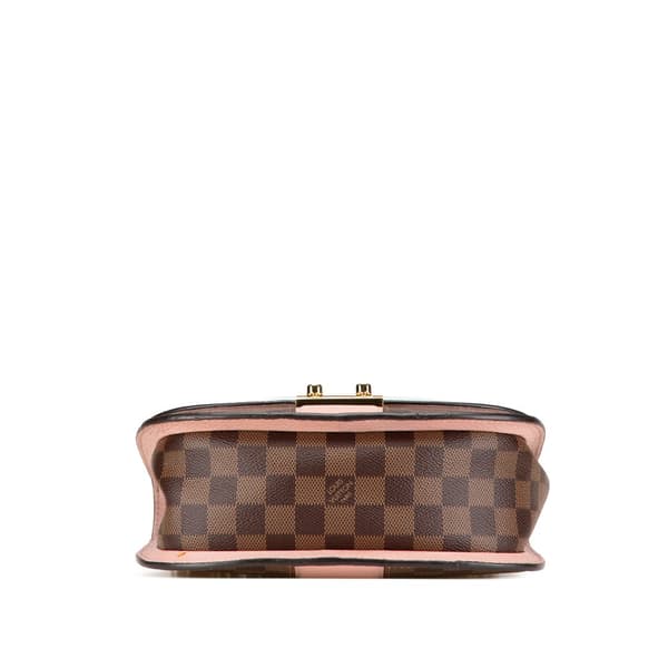 Pre-owned Louis Vuitton Damier Ebene Cuir Taurillon Wight Brown