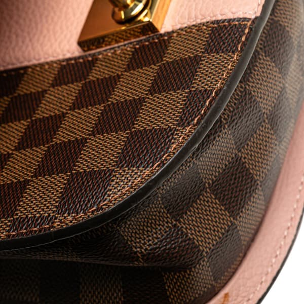 Pre-owned Louis Vuitton Damier Ebene Cuir Taurillon Wight Brown