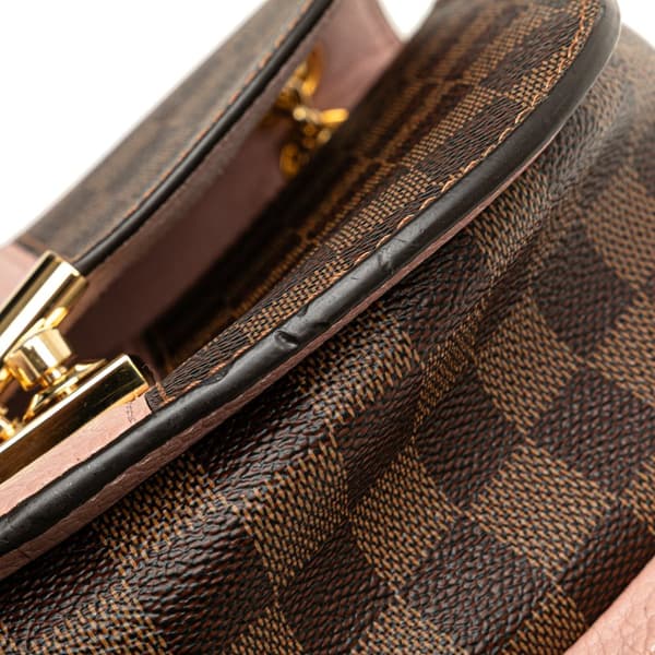 Pre-owned Louis Vuitton Damier Ebene Cuir Taurillon Wight Brown