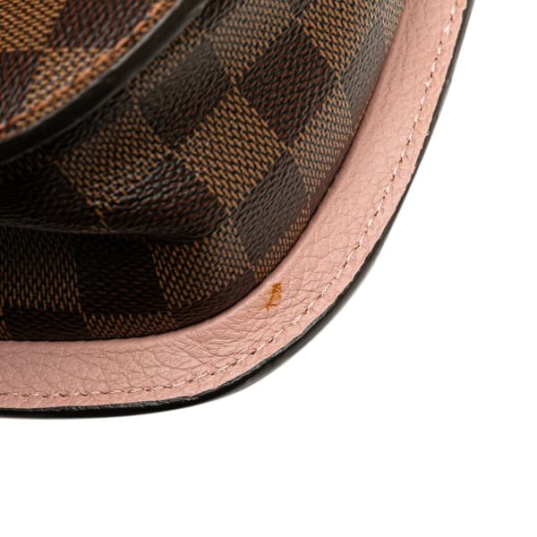 Pre-owned Louis Vuitton Damier Ebene Cuir Taurillon Wight Brown