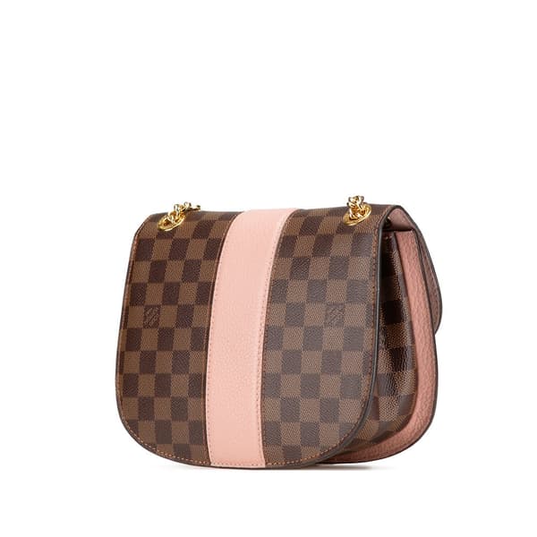 Pre-owned Louis Vuitton Damier Ebene Cuir Taurillon Wight Brown