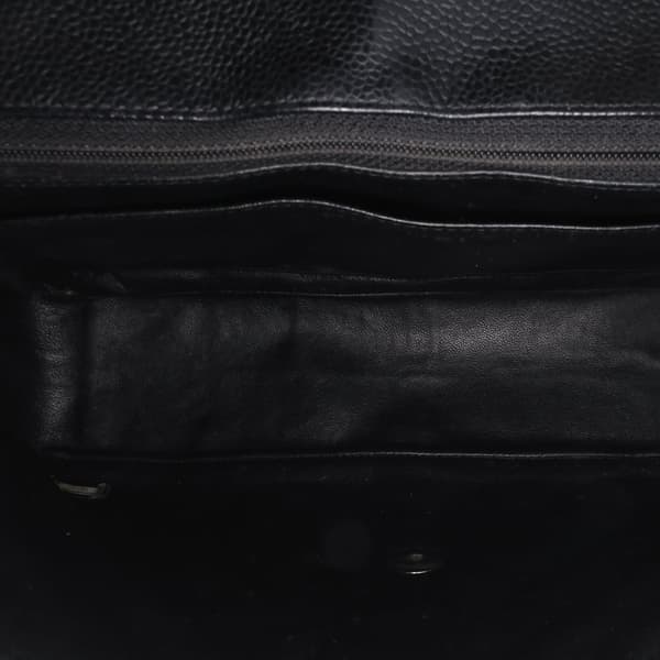 Pre-owned Chanel Jumbo Classic Caviar Single Flap Black