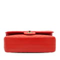 Miniatyrbild 3 av 10: Pre-owned Chanel Small Classic Chevron Lambskin Double Flap Orange