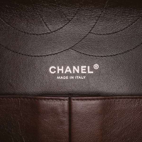 Pre-owned Chanel Reissue 2.55 Quilted Patent Double Flap 227 Brown