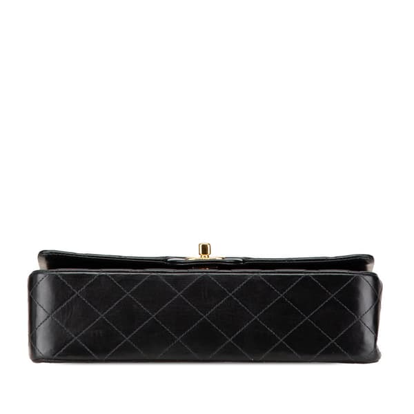Pre-owned Chanel Medium Classic Lambskin Double Flap Black