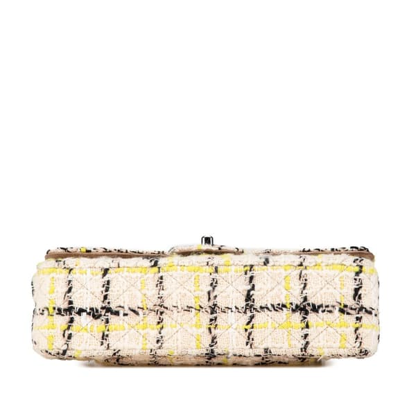 Pre-owned Chanel Medium Classic Tweed Double Flap Brown