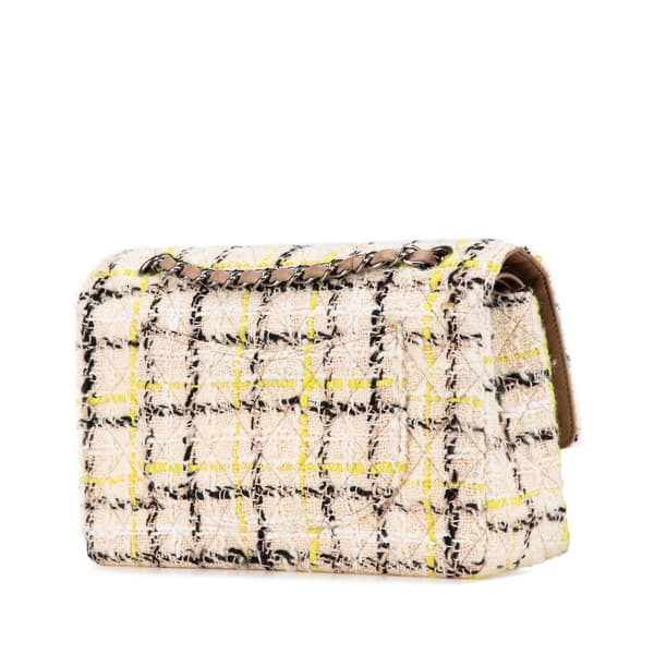 Pre-owned Chanel Medium Classic Tweed Double Flap Brown