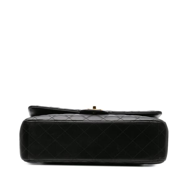 Pre-owned Chanel Maxi Classic Lambskin Double Flap Black
