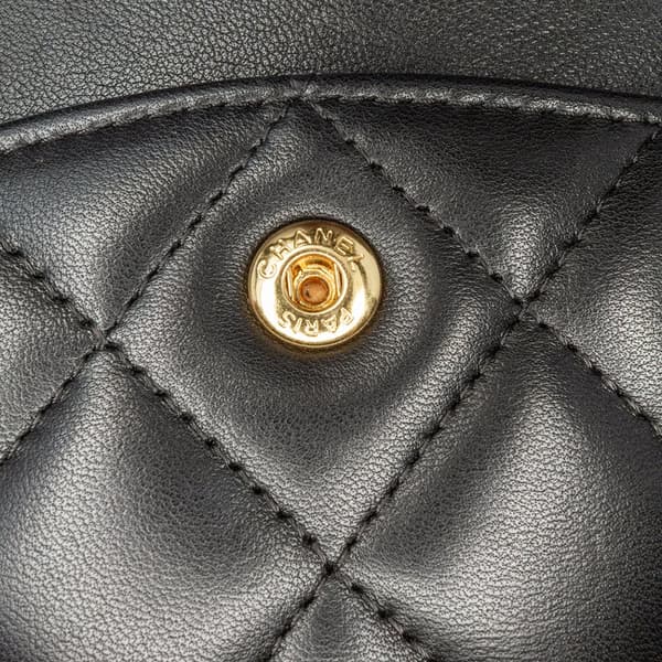 Pre-owned Chanel Maxi Classic Lambskin Double Flap Black