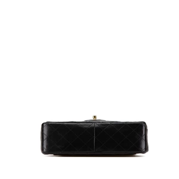 Pre-owned Chanel Medium Tall Classic Lambskin Double Flap Black