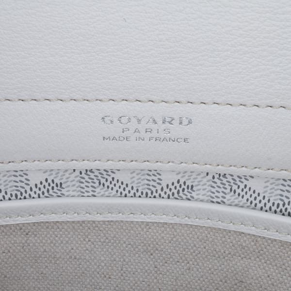 Pre-owned Goyard Goyardine Rouette PM White