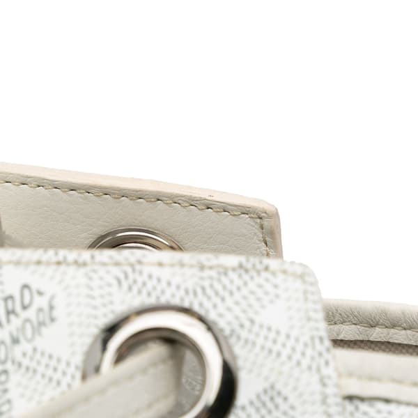 Pre-owned Goyard Goyardine Rouette PM White