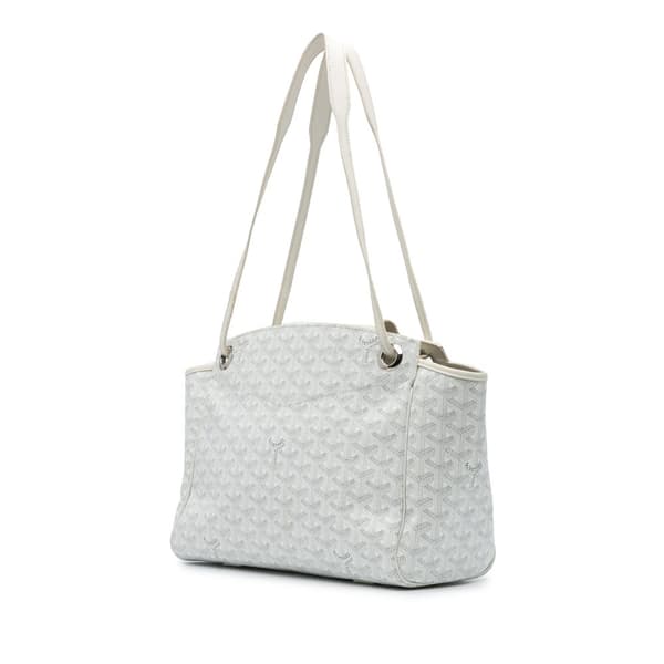 Pre-owned Goyard Goyardine Rouette PM White